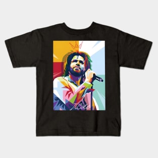 J Cole wpap pop art Kids T-Shirt